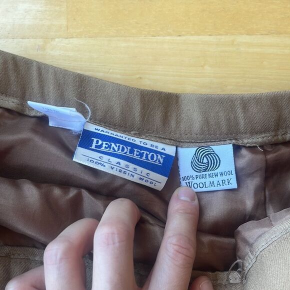 Pendleton Virgin Wool Tan Skirt Size 10 - Picture 3 of 3